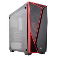 CORSAIR Carbide Series Spec-04 CC-9011117-WW PSU Yok Mid Tower Gaming Kasa Siyah/Kırmızı Temperli Cam