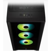 CORSAIR CC-9011204-WW ICUE 4000X RGB TEMPERLI CAM YAN PANEL MIDI TOWER BILGISAYAR KASASI SIYAH