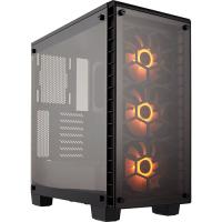 CORSAIR CRYSTAL 460X RGB CC-9011101-WW PSU Yok Mid Tower Gaming Kasa Siyah Temperli Cam