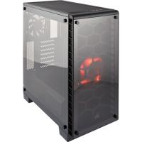 CORSAIR CRYSTAL 460X CC-9011099-WW PSU Yok Mid Tower Gaming Kasa Siyah RGB Fan + Temperli Cam