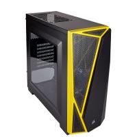 CORSAIR mid Tower 600W 80+ APFC Gaming Carbide Spec-04 KC-CC-9020118-EU ATX PC Kasası Çelik,Pencereli Siyah Sarı