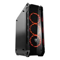 COUGAR mid Tower Powersiz Gaming Panzer G CGR-5GMMB-G CEB PC Kasası Temperli Cam Siyah