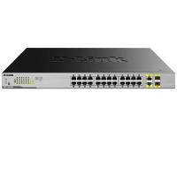 D-LINK 24port Full PoE DGS-1026MP Gigabit 2x SFP Yönetilemez Switch 370w RackMount