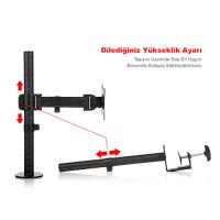 DARK DK-AC-VM15 1 Monitör 13-27 Monitör Destekli Ayarlanabilir Monitör Kolu Max 10kg