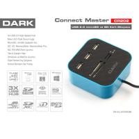 DARK DK-AC-UCR202BL MicroSD/SD/MMC/M2/MS PRO DUO Usb 2.0 Mavi Tam Kart Okuyucu + 3 Usb Port