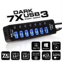 DARK DK AC USB371 7port USB 3.0 Siyah USB Çoklayıcı Hub Anahtarlı