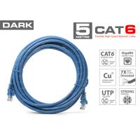 DARK DK-CB-NT6U500BU Cat6 Utp ( 5 Metre ) %100 Bakır Mavi Patch Kablo