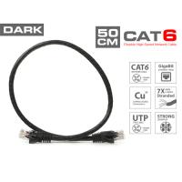 DARK DK-CB-NT6U50B Cat6 Utp ( 0.50 Metre ) %100 Bakır Siyah Patch Kablo