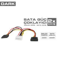DARK DK-CB-P102 10cm 4pin Molex - 2 x SATA Dönüştürücü Kablo