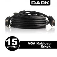 DARK DK-CB-VGAL1500 E/E ( 15 Metre ) Ferrit Çift EMI/RFI Filtre VGA Görüntü Kablosu