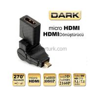 Dark DK-HD-AHDMIXM270 Hdmi Dişi-Micro Hdmi Erkek (270 Derece Dönebilen)