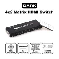 Dark DK-HD-SW4X2 4 Giriş 2 Çıkışlı HDMI Çoklayıcı Switch Uzaktan Kumandalı