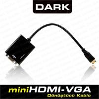 Dark DK-HD-AHDMINIXVGA Mini HDMI To VGA Aktif Dönüştürücü Adaptör