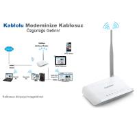 DARK DK-NT-WRT152 150Mbps 4 Port Kablosuz-Ethernet-USB Router 5dBi Sabit Anten