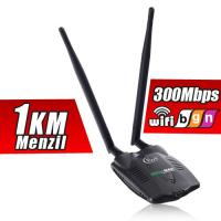 DARK DK-NT-WDN300HP2A 1 Km. Açık Alan 300Mbps 802.11b/g/N USB Wireless Adaptör 5dBi Çift Anten