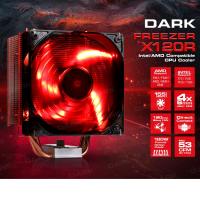 DARK 120mm Freezer X120R DKCCX120R LED Hava Soğutmalı İşlemci Fanı