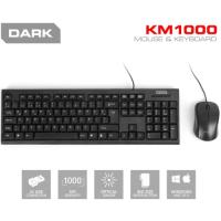 Dark Karbon Desenli Türkçe Q Klavye&Mouse Set/ USB