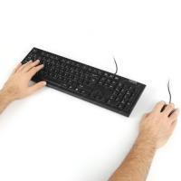 Dark Karbon Desenli Türkçe Q Klavye&Mouse Set/ USB