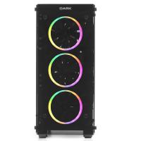 DARK Powersiz Vision Pro DKCHVISIONPRO 4 X ARGB FANLI GAMING MID-TOWER KASA Siyah