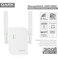 DARK RangeMAX WRT350 300Mbps 1 Port Adaptörsüz Tasarım Router-Access Point-Repeater 2x2dBi Antenli 802.11n WiFi