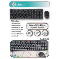 DEXIM KMSW-916 Kablosuz Q Trk Optic Mouse Siyah Multimedya Klavye - Mouse Set
