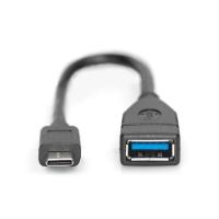 Digitus AK-300315-001-S Type-C to USB3.0 Otg Kablo