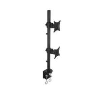 DMP 13/27" LCD350D Hareketli Siyah 2 kollu dikey Monitör Askı Aparatı