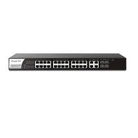 DRAYTEK 24port 340w FULL PoE P1280 GIGABIT 4X SFP Yönetilebilir Switch RackMount