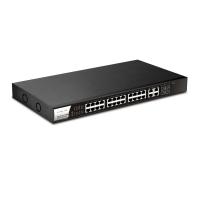 DRAYTEK 24port 340w FULL PoE P1280 GIGABIT 4X SFP Yönetilebilir Switch RackMount