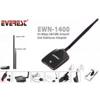 EVEREST EWN-1400 54Mbps USB Kablosuz Adaptör 5dBi Dipol Anten (Sökülebilir)
