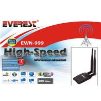 EVEREST EWN-999 300Mbps USB High Power Kablosuz Adaptör Çift Antenli