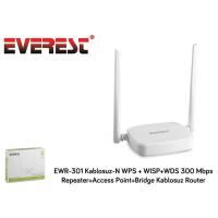 Everest EWR-301 Kablosuz-N WPS-WISP-WDS 300 Mbps Repeater-Access Point+Bridge Kablosuz Router