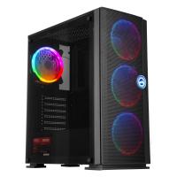 EVEREST KASTRA REAL 500W 4*RAİNBOW FANLI SİYAH KASA