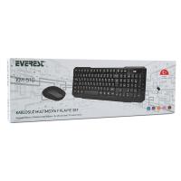 EVEREST KM-510 Kablosuz F Trk Siyah Multimedya Klavye - Mouse Set