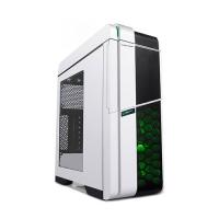 EVEREST mid Tower Powersiz Gaming Rampage Titan Plus ATX PC Kasası Pencereli Beyaz 2x 12cm Yeşil Fan