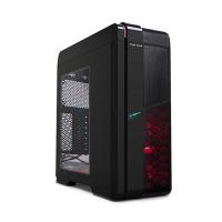EVEREST mid Tower 750W 80+ Bronze Gaming Rampage Titan Plus ATX PC Kasası Pencereli Siyah 2x 12cm Kırmızı Fan