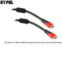 EYFEL 30metre HD-4K30 HDMI & HDMI Görüntü Kablosu 3D 2.0v 4K