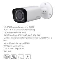 EZ-IP IP Bullet 2mp 2.7/12mm VFL IPC-B2A20-VF 1/3 CmoS DWDR 60metre IP Kamera MicroSD H264+ PoE