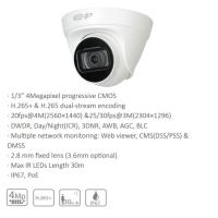EZ-IP IP DomE 4mp 2.8mm IPC-T1B40 1/2.7 CmoS DWDR 30metre IP Kamera H265+ PoE