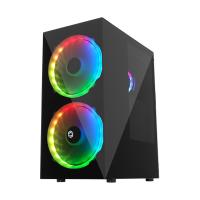 FRISBY 600W 80+ FC-8940G 3 X ARGB FANLI GAMING MID-TOWER KASA Siyah