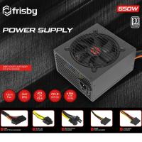 FRISBY 650w FR-PS6580P 12cm Fan 80+ Power Supply (PSU) 2x (6+2pin) Sata