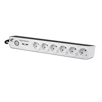FSP 6lı SP-FR3G2U01 1050 Joules Akım Koruma Prizi 1.7metre Siyah Beyaz 2x USB