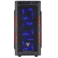 FSP Powersiz CMT210 mid Tower ATX PC Kasası Pencereli SECC Siyah Kırmızı USB 3.0