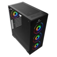 GAMEBOOSTER 600W 80+ GB-PE05B 4X RGB FANLI GAMING MID-TOWER KASA