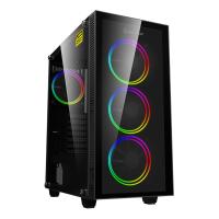 GAMEMAX 650W 80+ Bronze Aktif PFC DRACO XD A363-TA 4X RGB FANLI GAMING MID-TOWER KASA