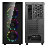 GAMEMAX 650W 80+ Bronze Aktif PFC DRACO XD A363-TA 4X RGB FANLI GAMING MID-TOWER KASA