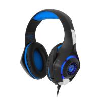 GAMEMAX FHP-1460B Stereo USB+3.5mm Jack Led Aydınlatma Siyah/Mavi Gaming Mikrofonlu Kulaklık