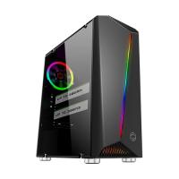 GAMEMAX mid Tower 400W Gaming FC-9260G ATX PC Kasası Temperli Cam Siyah 1x 12cm RGB Fan