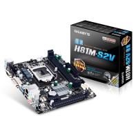 GIGABYTE 1150p H81 DDR3 H81M-S2V O/B Vga GLan DVI 4x Sata2/Sata3 2x (PCIe 2.0) mATX