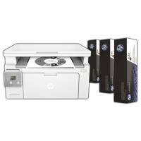 HP G3Q66A LaserJet Ultra M134A + (3) TONER BUNDLE Mono A4 Yazıcı Fotokopi Tarayıcı 128MB Ram 20 ppm S/B USB 2.0